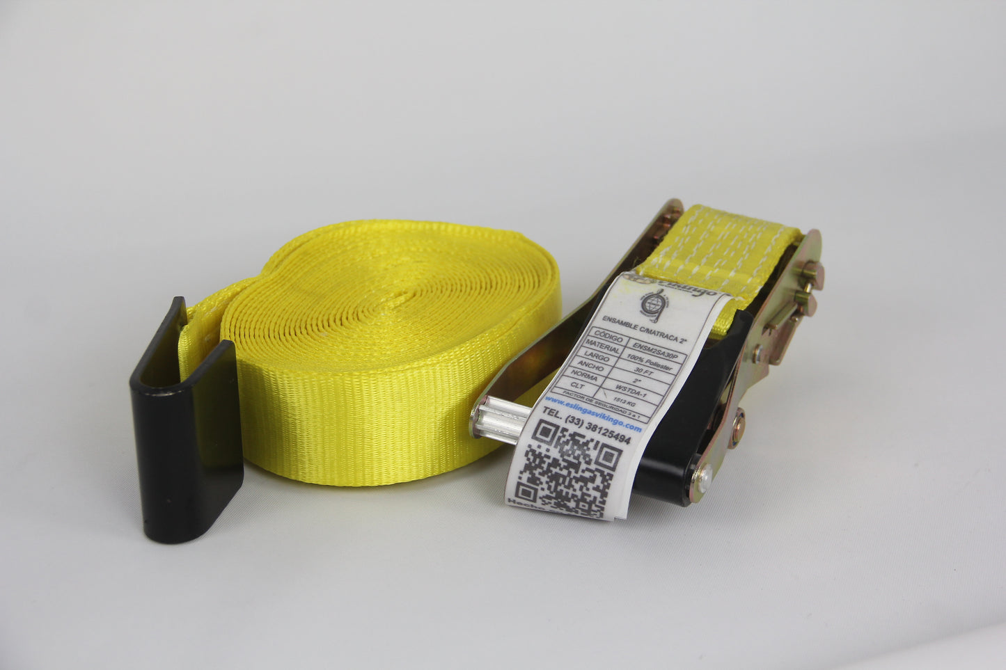 ENSAMBLE C/MATRACA 2" C/GANCHO PLANO X 30 FT CLT 1513 KG