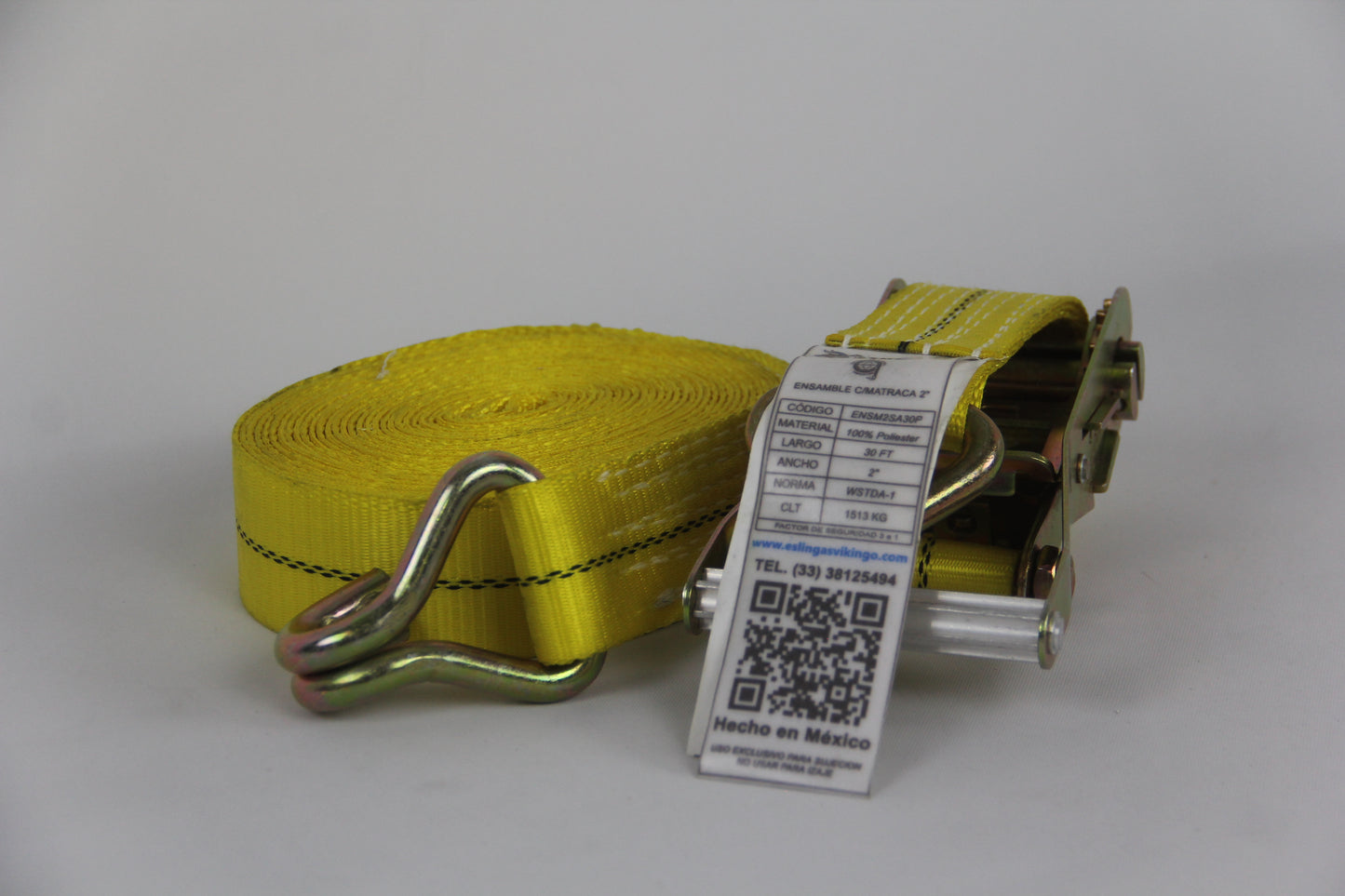 ENSAMBLE C/MATRACA 2" C/GANCHO ALAMBRE X 30 FT 1513 KG