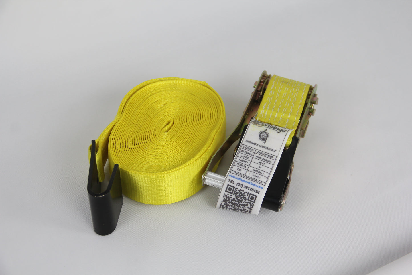 ENSAMBLE C/MATRACA 2" C/GANCHO PLANO X 30 FT CLT 1513 KG