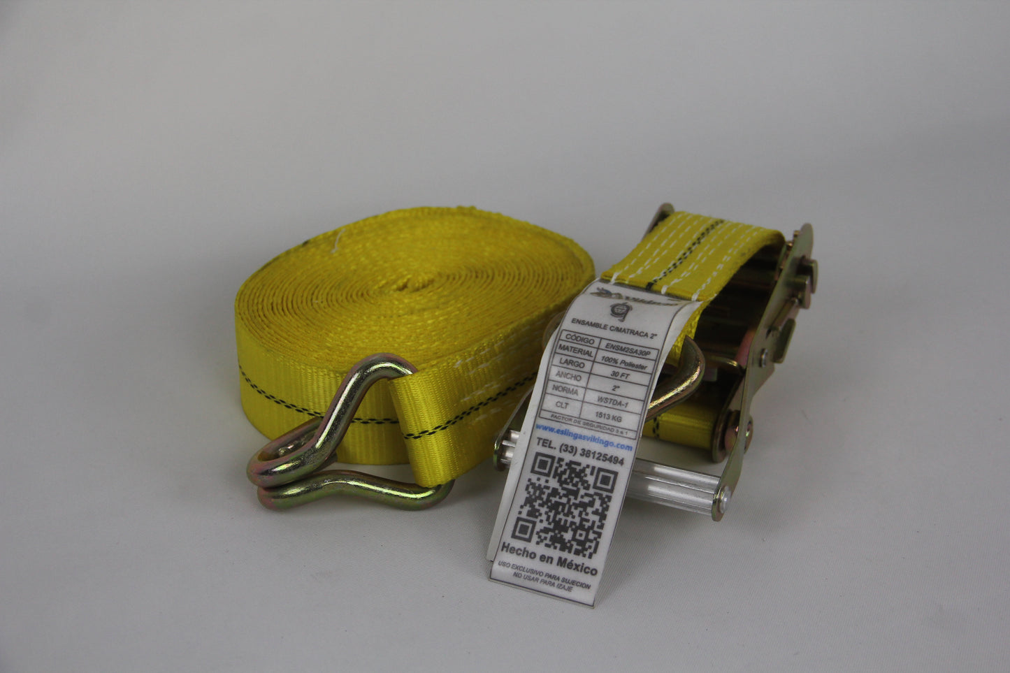 ENSAMBLE C/MATRACA 2" C/GANCHO ALAMBRE X 30 FT 1513 KG